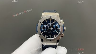 Hublot Classic Fusion 45mm 316L Steel 7750 Chrongraph Movement Blue/Black Face Watch